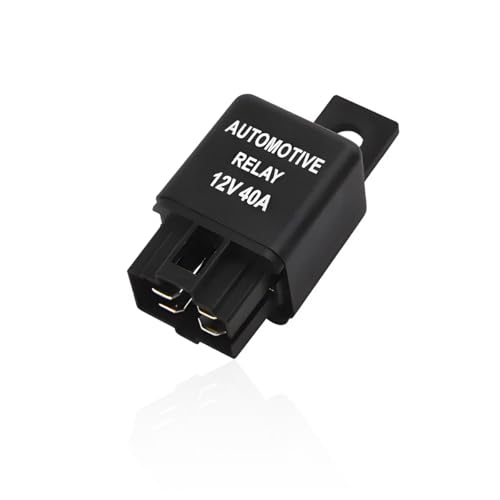 DXNQ 40 Amp Automotive Relay, 4 Pin 12V 40A SPST Car Air Conditioning Relay Socket, Relay Switch Starter Relay Replacement for Car Truck Van Motorcycle Boat, Car Accessories