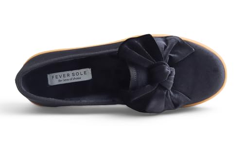 Image of FEVERSOLE Women's Casual Slip On Sneaker Fashion Bow Tie Loafer Flats