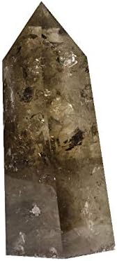Miniatura 3 de Torre de cristal de Obelisco de Energía con punta de cristal de cuarzo ahumado natural de 4 pulgadas