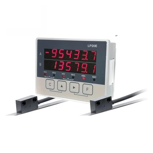 Digital Linear Scale 2 Axis Digit Display DRO Magnetic sensor magnetic tape displacement readout scale CNC lathe machine tool woodworking for Milling Machines Lathes,Mounting Accessories(LP20E -7000mm