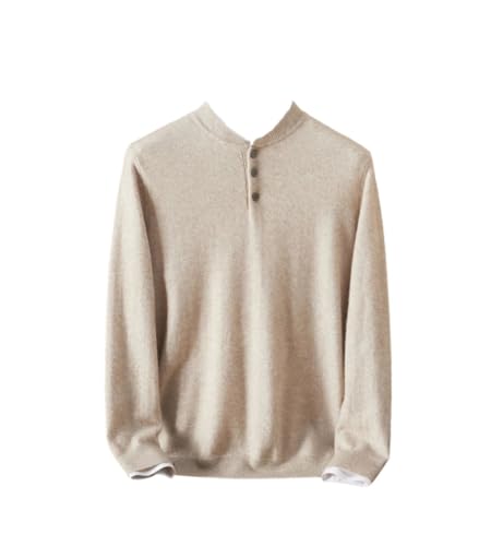 Men Buttons Baseball Collar Cashmere Blend Sweater Fall Winter Solid Daily Casual Pullover Jumper