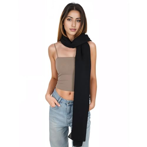 Anna-Kaci Womens Lightweight Chiffon Long Fashion Scarves Solid Color Fall Wrap Shawls3