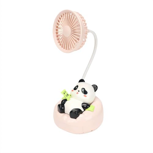かわいいパンダ 扇風機 隠し引き出し付き スマホスタンド蓋付き 卓上扇風機 3段階風量 360度風向調整 静音 USB充電式扇風機 かわいいパンダ 子供向け扇風機