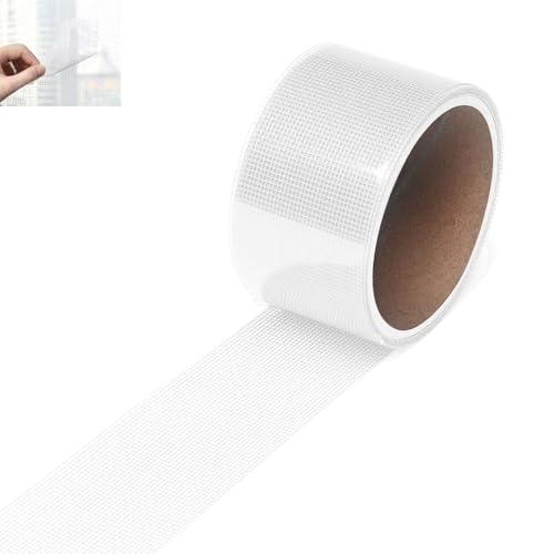 Fliegengitter Reparatur Klebeband,5cm*5m Adhesive Screen Repair Tape,Fliegengitter Reparatur Set,Insektenschutz Fliegengitter Reparatur,Schneidbares Fliegengitter Klebeband für Fenstertürloch,Weiß