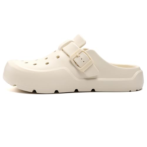 Image of Clogs for Women Slide Sandals Comfortable Ease of Slip-On Clogs with Arch Support Slip Resistant Clog Sandals Recovery Pillow Slides,White,6