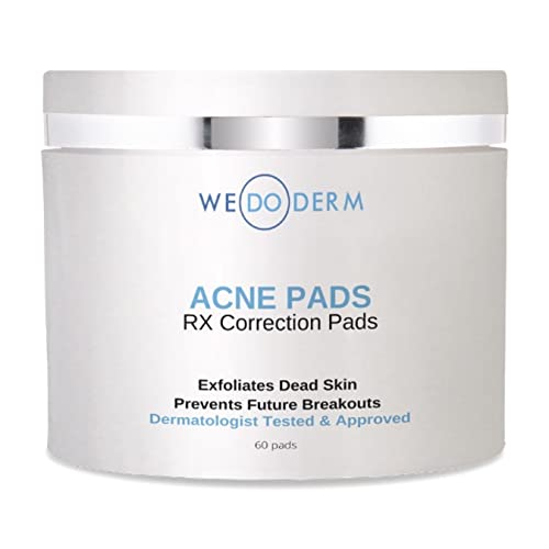 We Do Derm Toallitas para el acné RX Corrección Almohadillas para cara, pecho y espalda