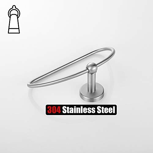 Jqk Towel Ring, Stainless Steel Half Ring Towel Holder For Bathroom, 7 Inch Brushed Finished Wall Mount, Tr160-Bn #TOP6