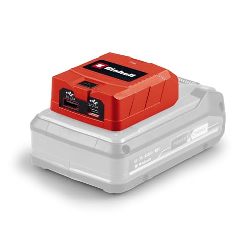 Einhell Bloc d’Alimentation TC-CP 18 Li A/C-Solo Power X-Change (18 V, pour la Charge Mobile de Smartphones/tablettes, 1 Prise -A, 1 Prise C, Batterie Non...