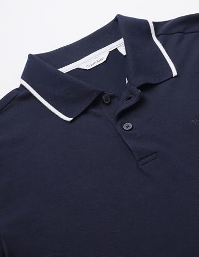 Image of Calvin Klein Men's Liquid Touch Polo Stripe with UV Protection