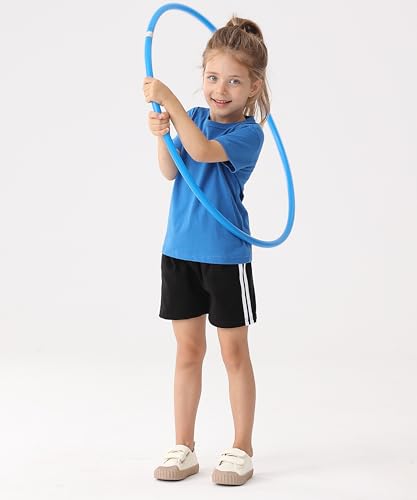 GFQLONG 5 Pack Toddler Boys Girls Cotton Athletic Running Shorts, Kids Summer Casual Fashion Soccer Shorts4