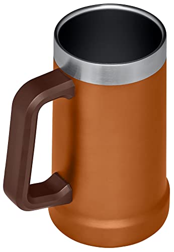 Image of STANLEY Stay-Chill Beer Stein 24 oz | Heavy Duty Big Grip Handle | Beer Tumbler Drink Cup, Holds 2 Cans | Insulated Stainless Steel Party Mug | BPA-Free | Maple