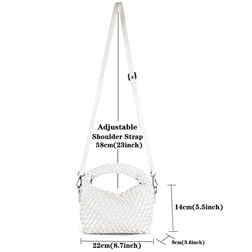 Woven Purse For Women, Small Crossbody Tote Bag with Detachable Shoulder Strap, Girls Top Handle Handbag4