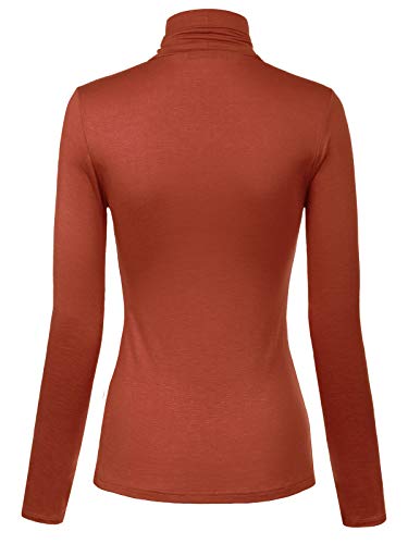 Image of MixMatchy Women's Slim Lightweight Long Sleeve Pullover Turtleneck Mock Shirts Base Layer Undershirts Active Tops