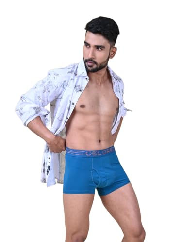 Image of Rupa Colors Solid Trunk for Men, Cotton Blend, Outer Elastic, Regular Fit, Pack of 1