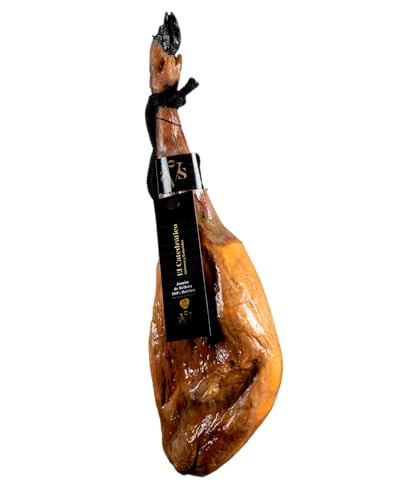 El Catedrático | Jamón de Bellota 100% Ibérico | Pieza Completa entre 6,6kg - 6,8kg | Etiqueta Negra Premium | Curación 36 Meses | Cerdos Criados en Libertad Alimentados con Bellotas
