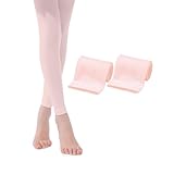 Deesorxin 2 Pairs Ballet Tights for Girls Footless Pantyhose Ultra Soft Dance Tights for Toddler Kids Pink S(2-4 T)
