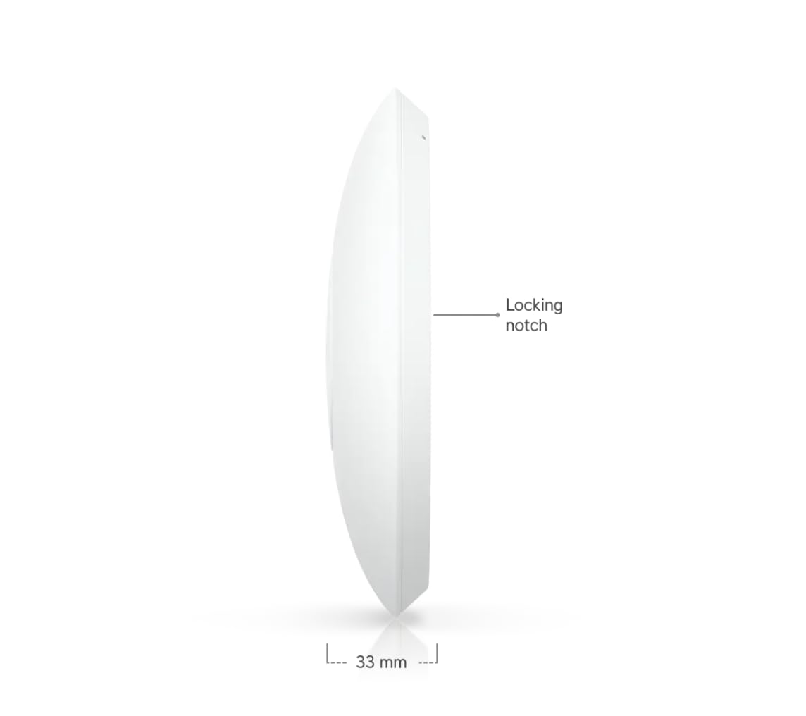 Ubiquiti U7-Lite WiFi7 Punto di accesso 1250 ft², 4x4 MIMO + Adattatore PoE+ 30 W + 2 Cavi Etherlighting RJ45, Rete wireless ad alte prestazioni