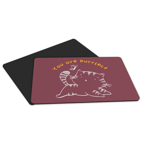 Sets de table chat rouge antidérapants pour éviter les taches de repas