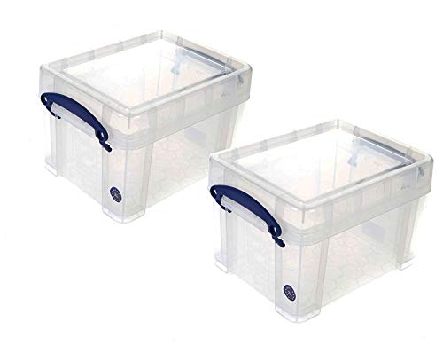 Really Useful Box - Caja de almacenaje (3 L, 2 unidades), color transparente