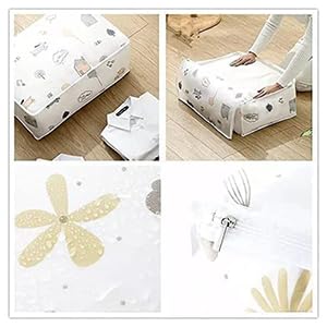 Image of Blanket Storage bag Folding Organizer bag Moisture Proof, Mildew Proof, Dust Proof, Water proof, Washable Storage Bags for Clothes, Jackets, Pillows, Blankets (58x40x22 cm) (6)
