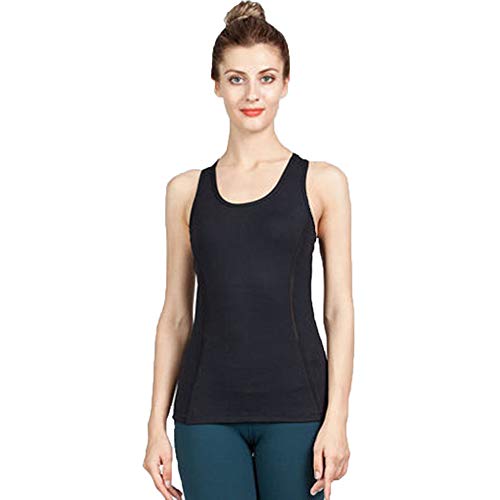 Women's Sports Bra Yoga Tank Tops Sleeveless Fitness Running Shirt Gym Vest Activewear Running Workout Simple Stylish Quick-Drying Comfortable,Black-XXL