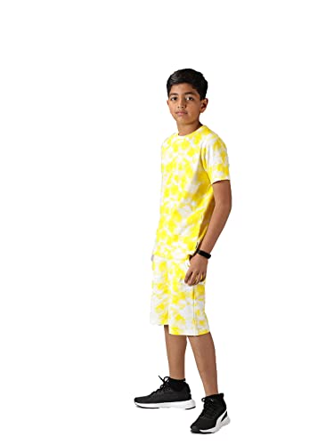 Image of KiddoPanti Boys Tie & Dye Print Tee & Shorts Set