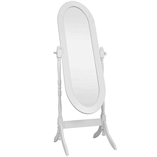 Nishano Oval Cheval Mirror, White