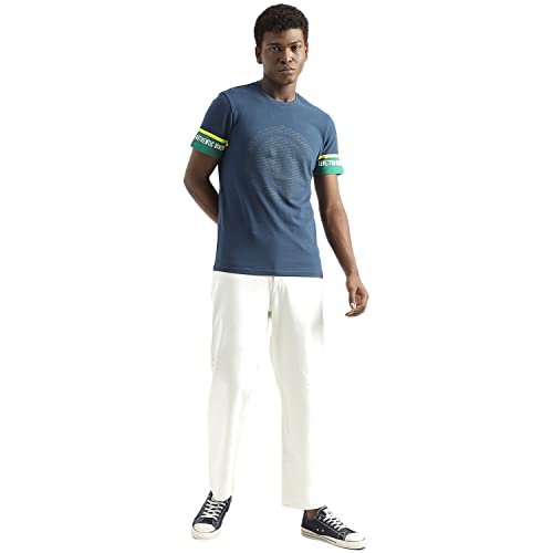 Image of UNITED COLORS OF BENETTON Men's Cotton Printed Regular Fit T-Shirt
