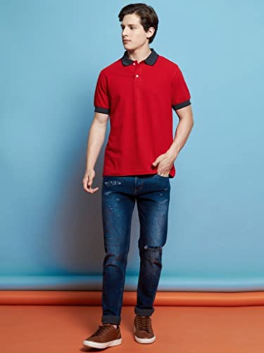 Image of GRECIILOOKS Fitted Half Sleeve T-Shirt | Polo T-Shirt for Men | Plain T Shirt | Casual T Shirt for Men | Men T Shirt