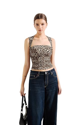 SUUKSESS Womens Square Neck Going Out Tank Tops Double Lined Summer Sleeveless Business Casual Shirt2