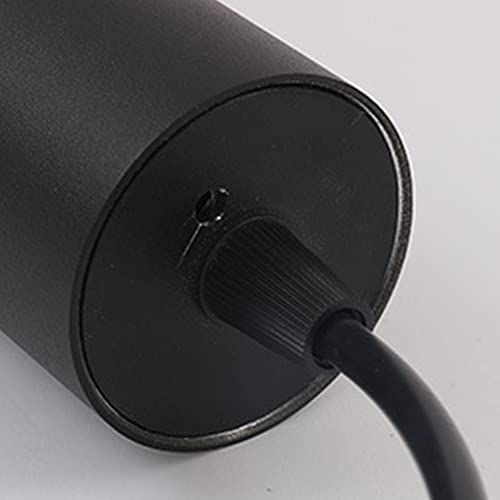 Lámpara colgante tubo largo LED negra moderna para techo de dormitorio 7