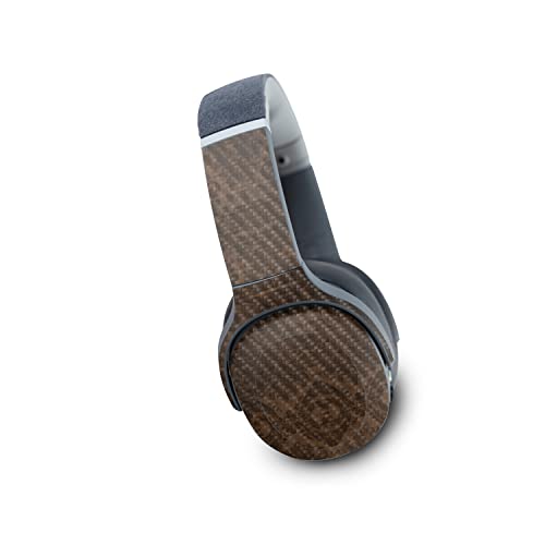Image of MightySkins Carbon Fiber Skin Compatible with Skullcandy Crusher Evo Wireless - Brown Linen | Protective, Durable Textured Carbon Fiber Finish | Easy to Apply | Made in The USA