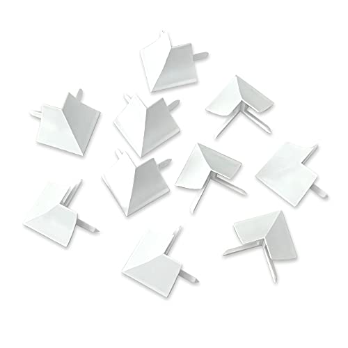 Image of InstaTrim Outside Corners - 10 White 1 /2 inch Wide Trim Outside Corner Pieces - Trim for Outside Corners - Paintable | Ten paintable white outside-corner caps finish external joints on matching 1 /2 in InstaTrim flexible trim home installations.