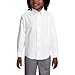 Lands' End School Uniform Boys Long Sleeve Solid Oxford Dress Shirt 3 White