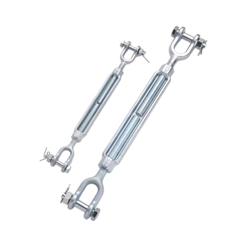 2 Pzs Tensores Quijada Quijada 3/8" x 6" Acero Galvanizado Para Cable miniatura 1