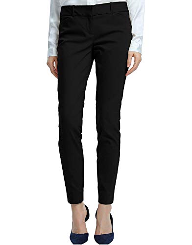 SATINATO Women's Straight Pants Stretch Slim Skinny Solid Trousers Casual Business Office2