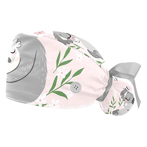 Casquettes de travail ajustables en lot de 2 avec motifs Koala ours
