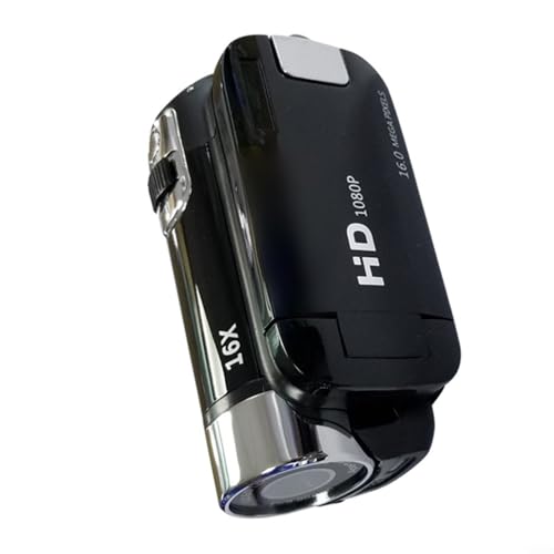 Caméscope vlogging Full HD 1080p noir avec écran rotatif 2,7" et zoom 16x - 2