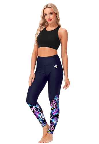 Image of AOBUTE Women Swim Pants UPF 50+ Rash Guard Pants High Waisted Swimming Leggings