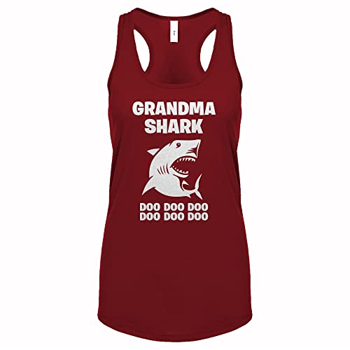 Grandma Shark Red Large Womens Racerback Tank Top