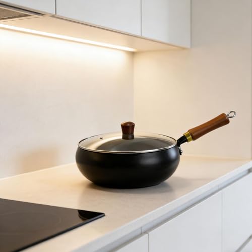 Wok de hierro con tapa y asa desmontable 24 cm miniatura 7