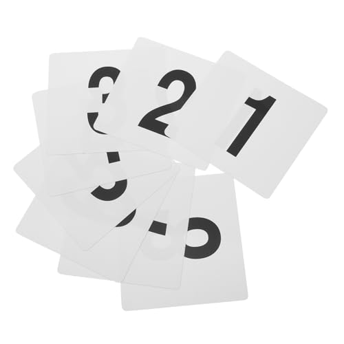 EXAOMBLE 黒白プラスチック製両面数字カード 結婚式用テーブル番号札 耐久性と再利用可能な席次表示プレート