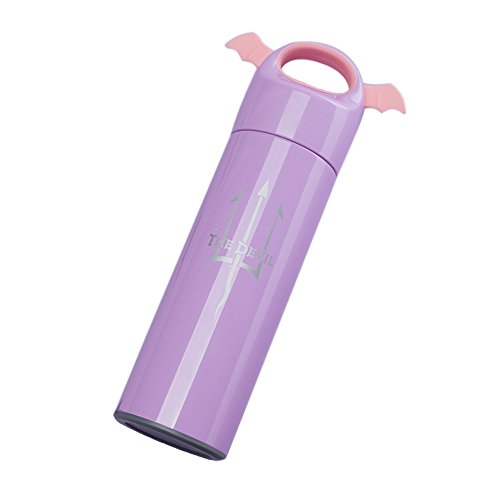 Chinashow 13.7 OZ(400ml) Lovely Devil Wing Water Bottle Insulated Stainless Steel Water Bottle [purple]
