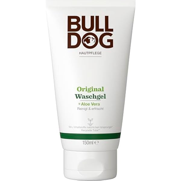 Bulldog – pielęgnacja skóry dla mężczyzn | oryginalny żel do mycia | nawilżający i uspokajający oczyszczanie twarzy | 150 ml