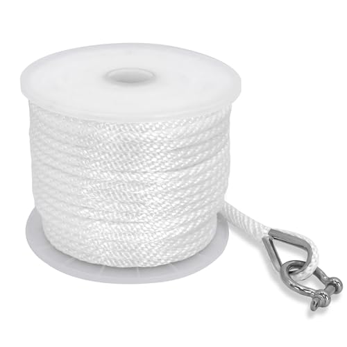 Corde de bateau 10mm qui flotte en blanc pour éviter les hélices coincées