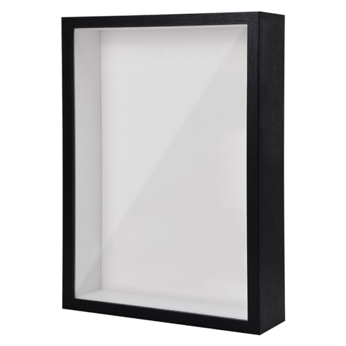 シャドーボックスフレーム 写真フレーム ボックス 立体額 A4 中空5cm 黒 フォトフレーム ディスプレイボックス ブラック DIY 手作り 乾燥花 昆虫 植物 標本 ドライフラワー メダル 写真 お土産 バッジ 収納 工芸品 記念品 展示 壁掛け 卓上用