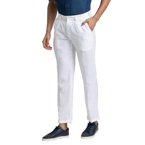 Image of Colorplus Tailored Fit Dark Blue Trouser for Men