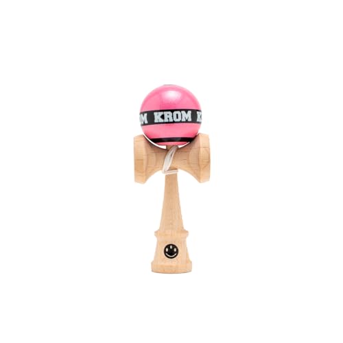 KROM Kendama MIKRO Pink – Mini Kendama aus Buchenholz – Voll spielbar – Taschenformat – Für Anfänger & Profis
