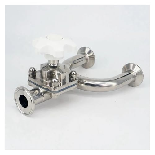 Válvula tipo U de triple abrazadera 3/4 acero inoxidable 316L de 1.5" 2