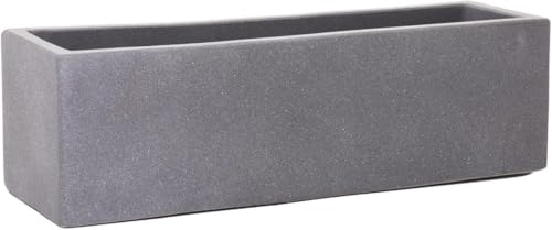 VIVANNO 'Fleurs Jardinière pour Balcon en Fibre de Verre Gris béton flobo FLOBO 18x60x18 Gris